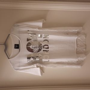 NWOT, BOY London White Lace Tee